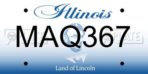 MAQ367 Illinois License Plate