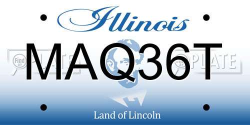 MAQ36T Illinois License Plate