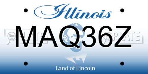 MAQ36Z Illinois License Plate