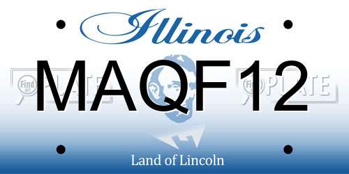 MAQF12 Illinois License Plate
