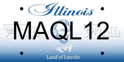 MAQL12 Illinois License Plate
