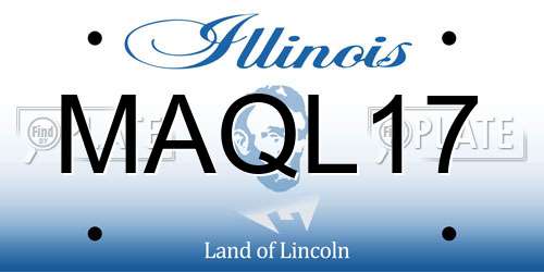 MAQL17 Illinois License Plate