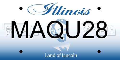 MAQU28 Illinois License Plate