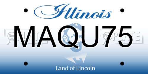 MAQU75 Illinois License Plate