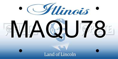 MAQU78 Illinois License Plate