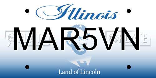 MAR5VN Illinois License Plate