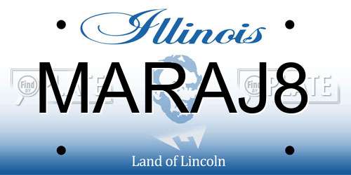 MARAJ8 Illinois License Plate