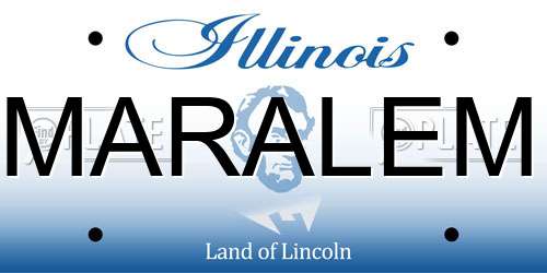MARALEM Illinois License Plate