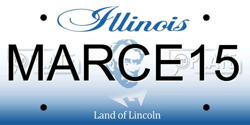 MARCE15 Illinois License Plate