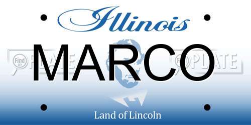 MARCO Illinois License Plate