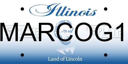 MARCOG1 Illinois License Plate