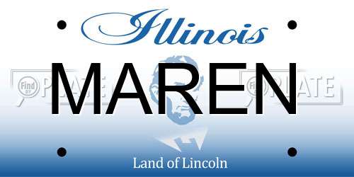 MAREN Illinois License Plate