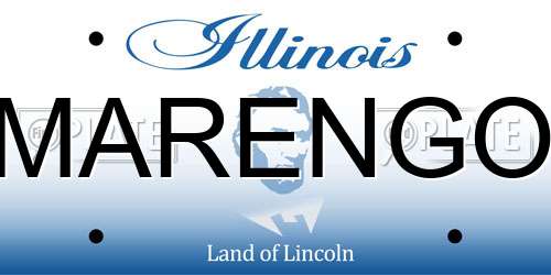 MARENGO Illinois License Plate