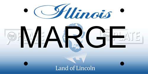 MARGE Illinois License Plate