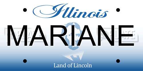 MARIANE Illinois License Plate
