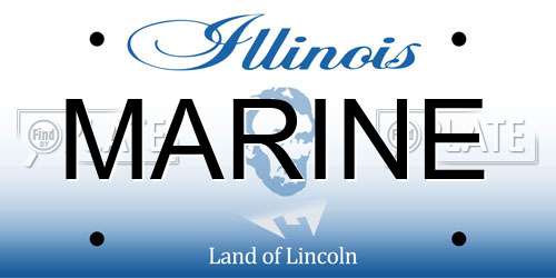 MARINE Illinois License Plate