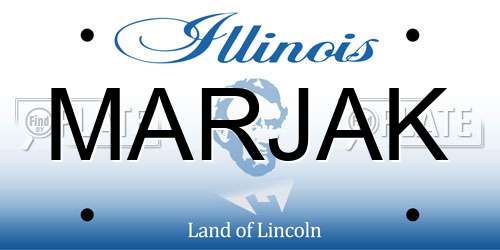 MARJAK Illinois License Plate