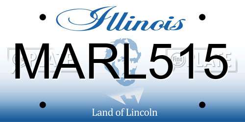 MARL515 Illinois License Plate