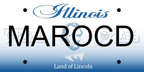 MAROCD Illinois License Plate