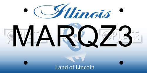 MARQZ3 Illinois License Plate