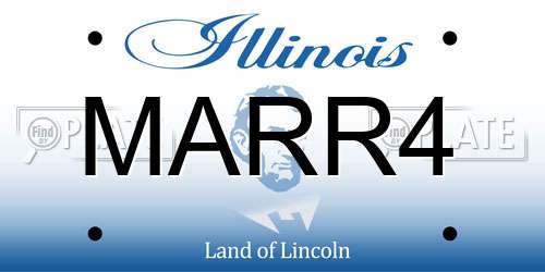 MARR4 Illinois License Plate