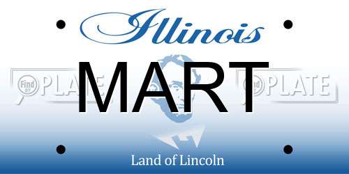MART Illinois License Plate