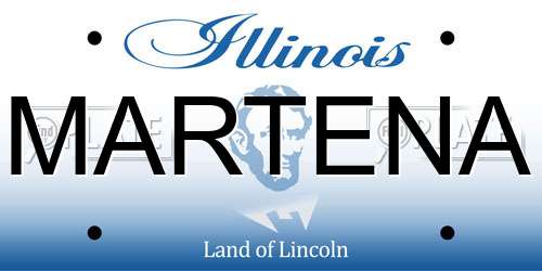 MARTENA Illinois License Plate