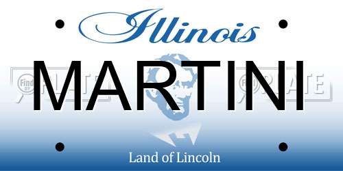 MARTINI Illinois License Plate