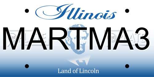 MARTMA3 Illinois License Plate