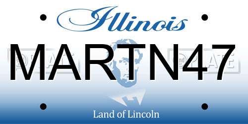 MARTN47 Illinois License Plate