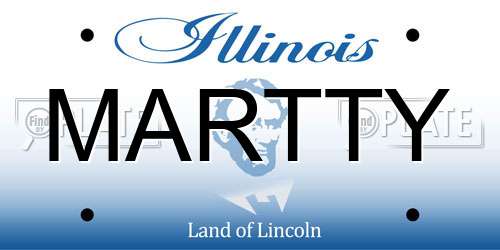 MARTTY Illinois License Plate