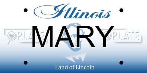MARY Illinois License Plate