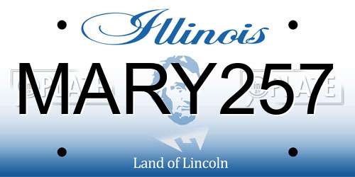 MARY257 Illinois License Plate