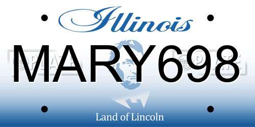 MARY698 Illinois License Plate
