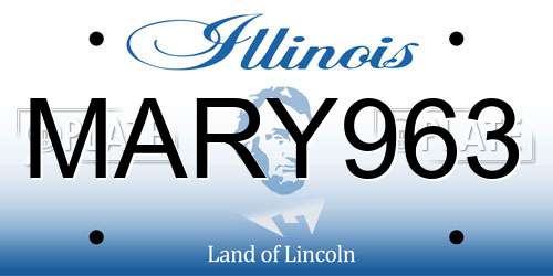 MARY963 Illinois License Plate