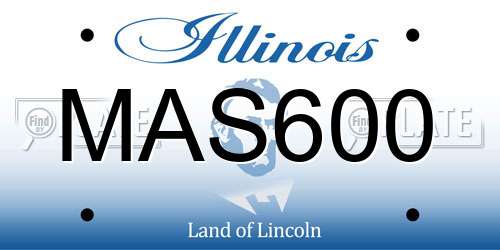MAS600 Illinois License Plate