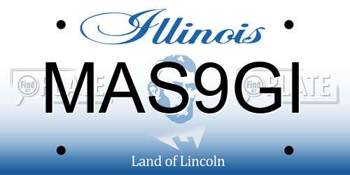 MAS9GI Illinois License Plate