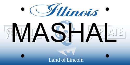 MASHAL Illinois License Plate