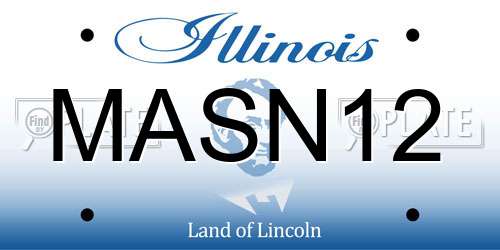 MASN12 Illinois License Plate