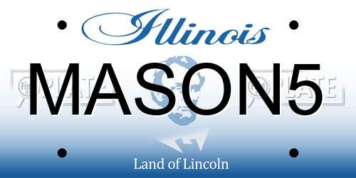 MASON5 Illinois License Plate