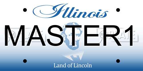MASTER1 Illinois License Plate