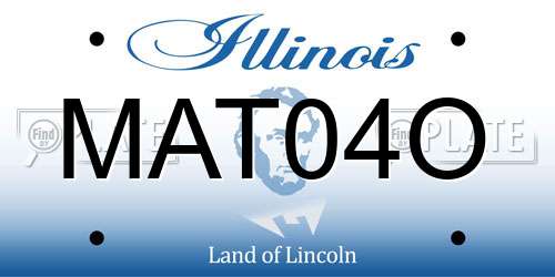 MAT04O Illinois License Plate