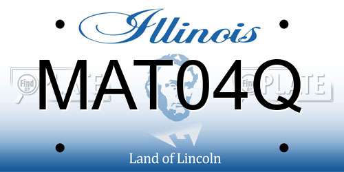MAT04Q Illinois License Plate
