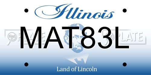 MAT83L Illinois License Plate