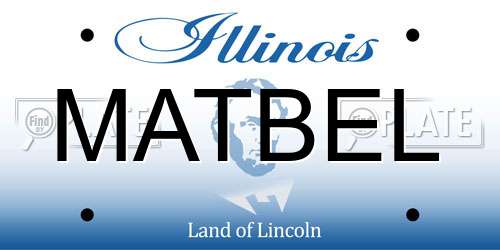 MATBEL Illinois License Plate