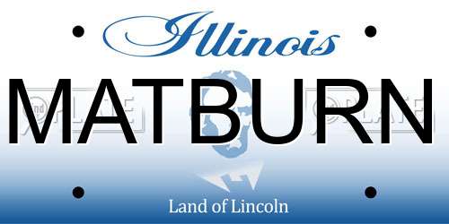 MATBURN Illinois License Plate