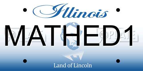 MATHED1 Illinois License Plate