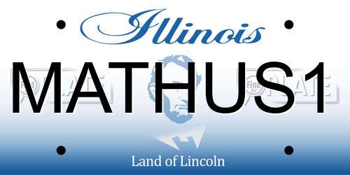 MATHUS1 Illinois License Plate