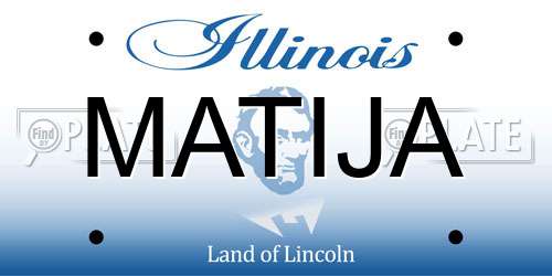 MATIJA Illinois License Plate
