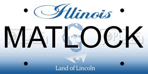 MATLOCK Illinois License Plate